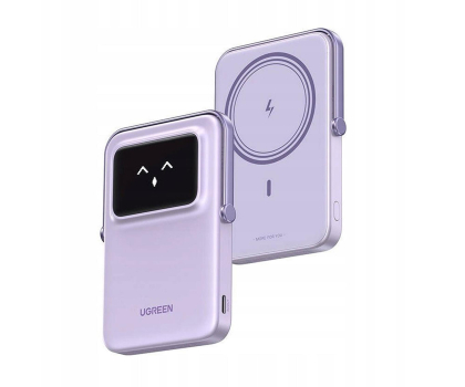 Powerbank UGREEN Powerbank magnetyczny 5000mAh Uno PB571 USB-C fioletowy